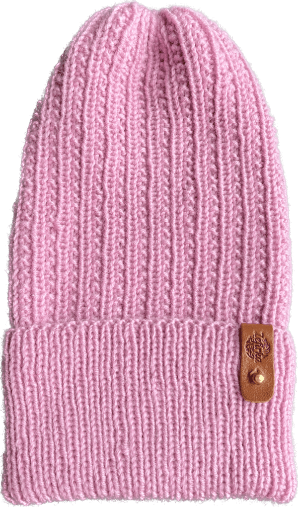 Весняна шапка з напівшерсті рожева